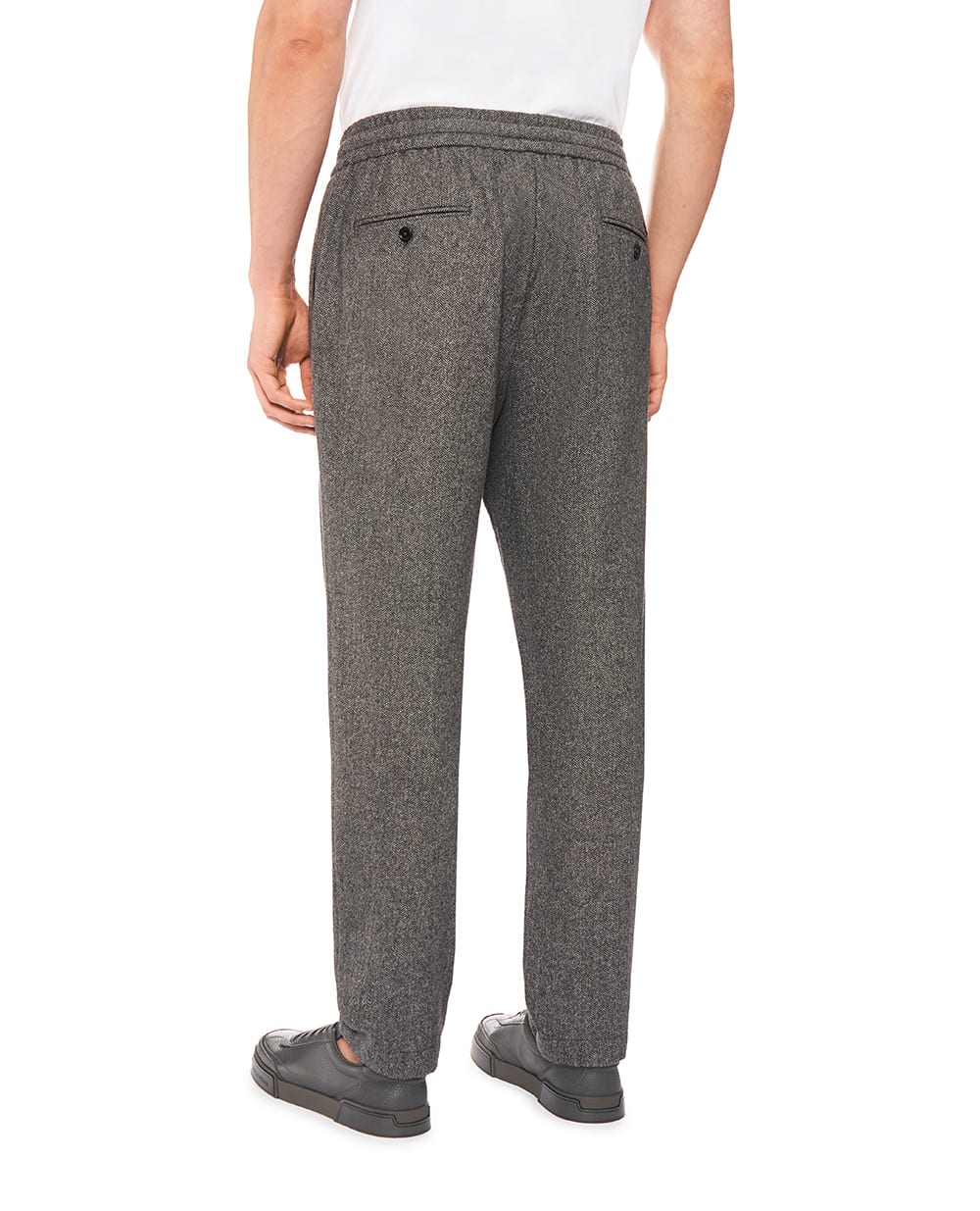 Брюки из шерсти Dolce&Gabbana GP12QT-FCMDE, серый цвет • Купить в интернет-магазине Kameron