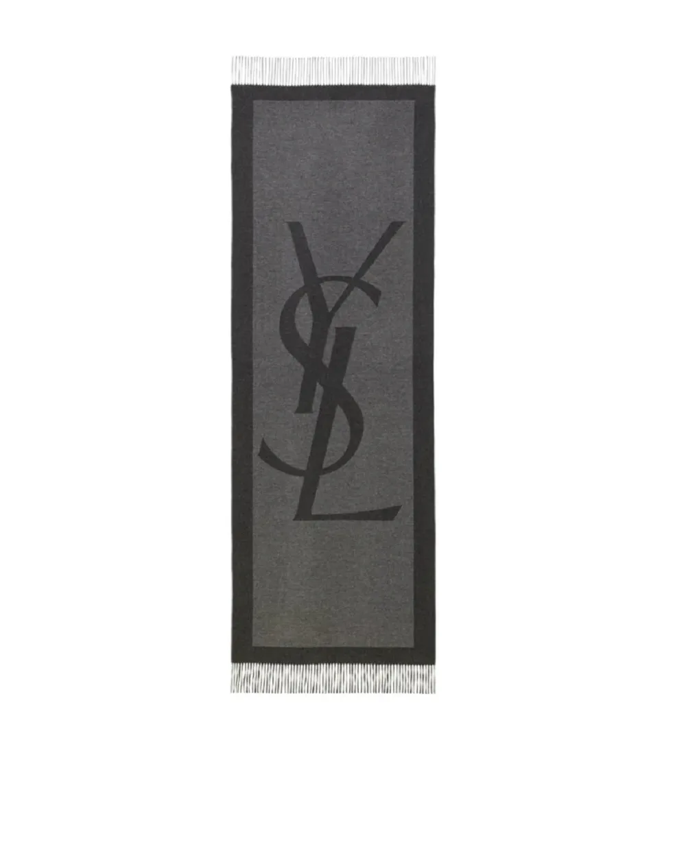 Палантин із шовку Saint Laurent 794861-3Y009, сірий колір • Купити в інтернет-магазині Kameron