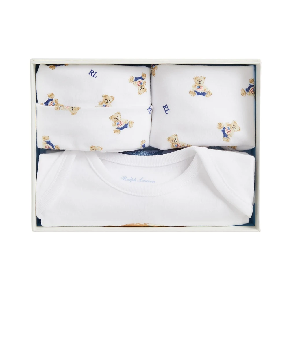 Подарунковий набір, дитячий боді з бавовни Polo Ralph Lauren Kids 320P00760001, білий колір • Купити в інтернет-магазині Kameron