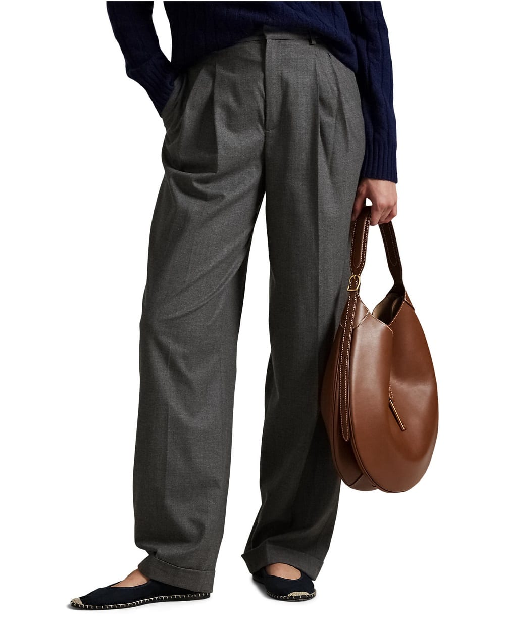 Брюки Bacall из шерсти Polo Ralph Lauren 211971407001, серый цвет • Купить в интернет-магазине Kameron