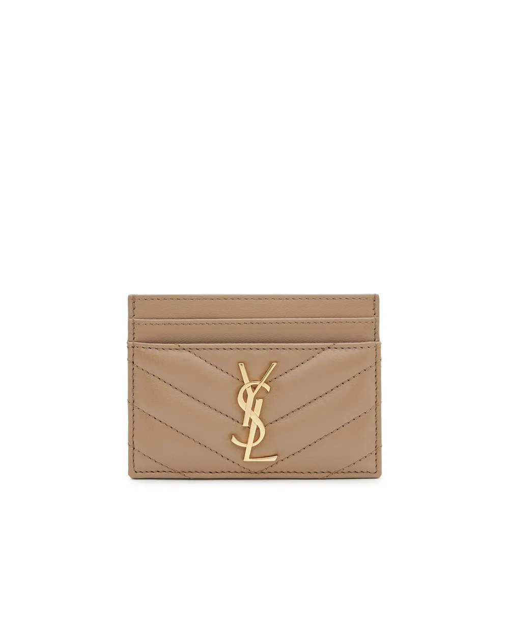 Визитница Saint Laurent 423291-AAA44, бежевый цвет • Купить в интернет-магазине Kameron