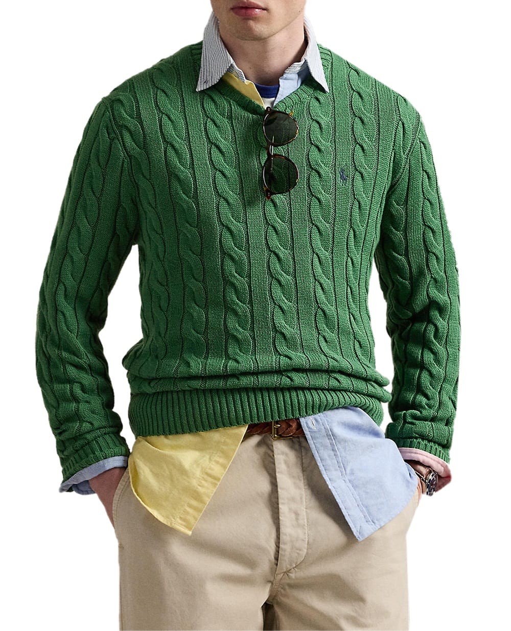 Джемпер з вишитим логотипом Polo Ralph Lauren 710775885519, зелений колір • Купити в інтернет-магазині Kameron