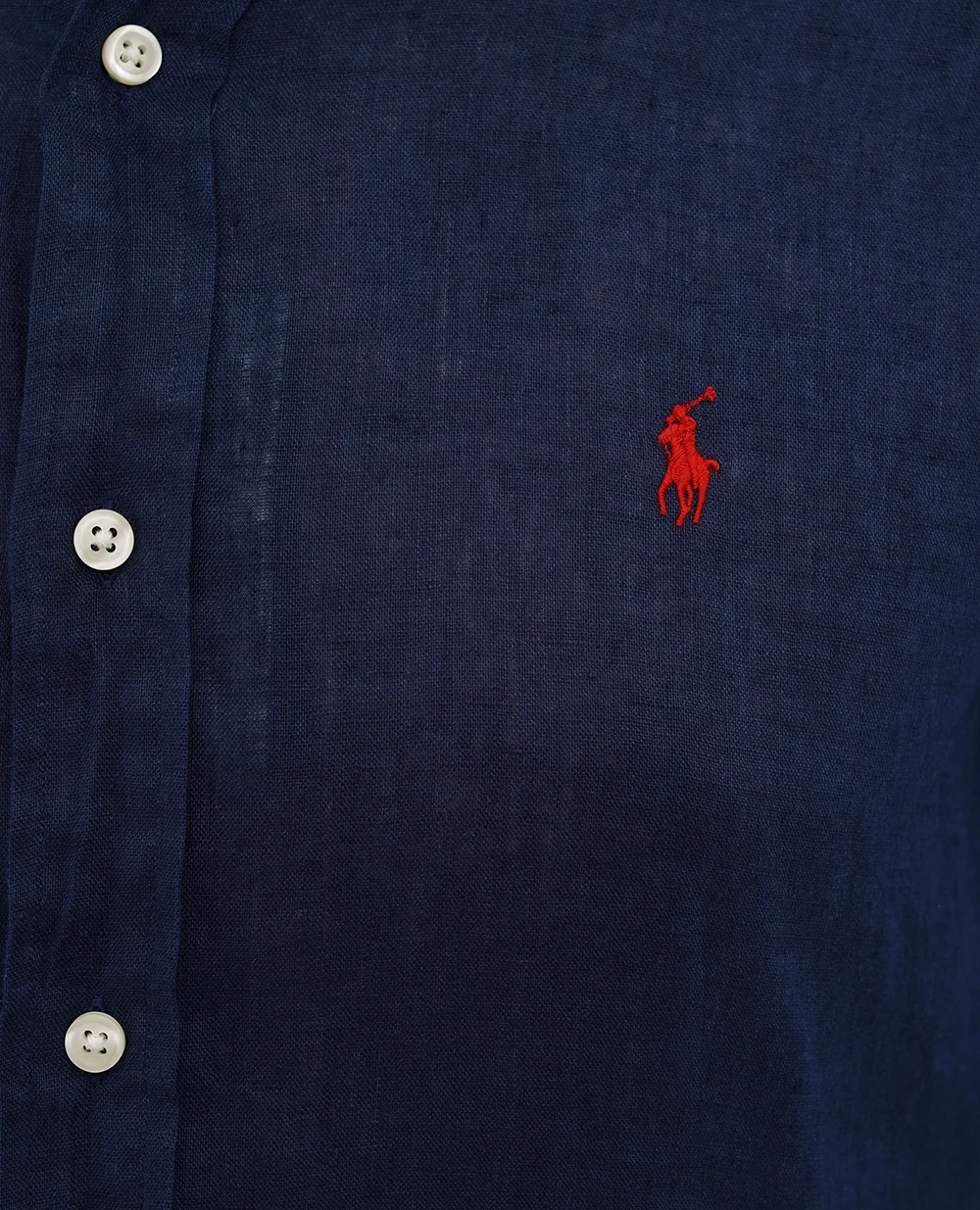 Льняная рубашка Polo Ralph Lauren 710966294006, темно-синий цвет • Купить в интернет-магазине Kameron