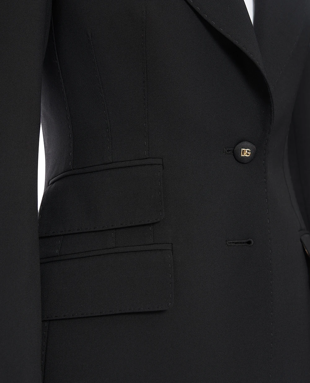 Жакет однобортний із вовни Dolce&Gabbana F29Z8T-GDDPS, чорний колір • Купити в інтернет-магазині Kameron