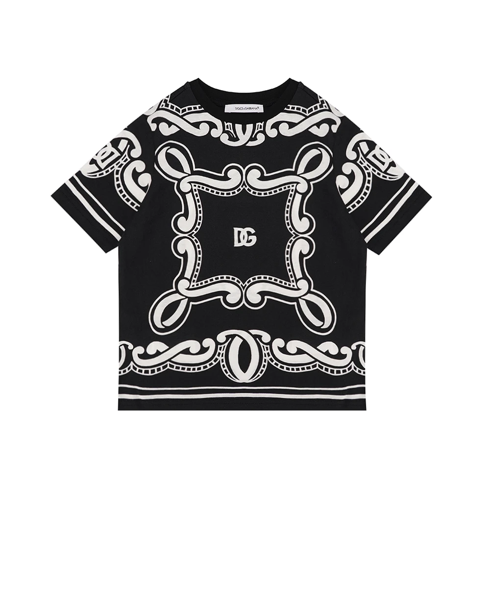 Детская футболка Dolce&Gabbana Kids L4JTHU-II7FY-S, черный цвет • Купить в интернет-магазине Kameron