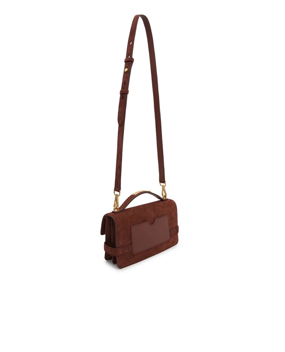 Сумка B-Buzz Shoulder 24 із замші Balmain FN0DA828LCRA, червоний колір • Купити в інтернет-магазині Kameron