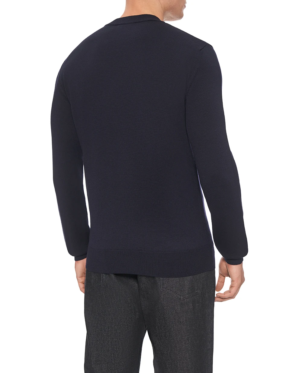 Джемпер из шерсти Balmain FH1KD000KI84, синий цвет • Купить в интернет-магазине Kameron