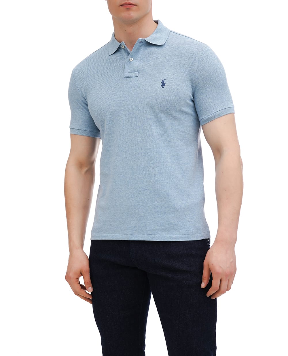 Поло Mesh Polo Ralph Lauren 710680784429, голубой цвет • Купить в интернет-магазине Kameron