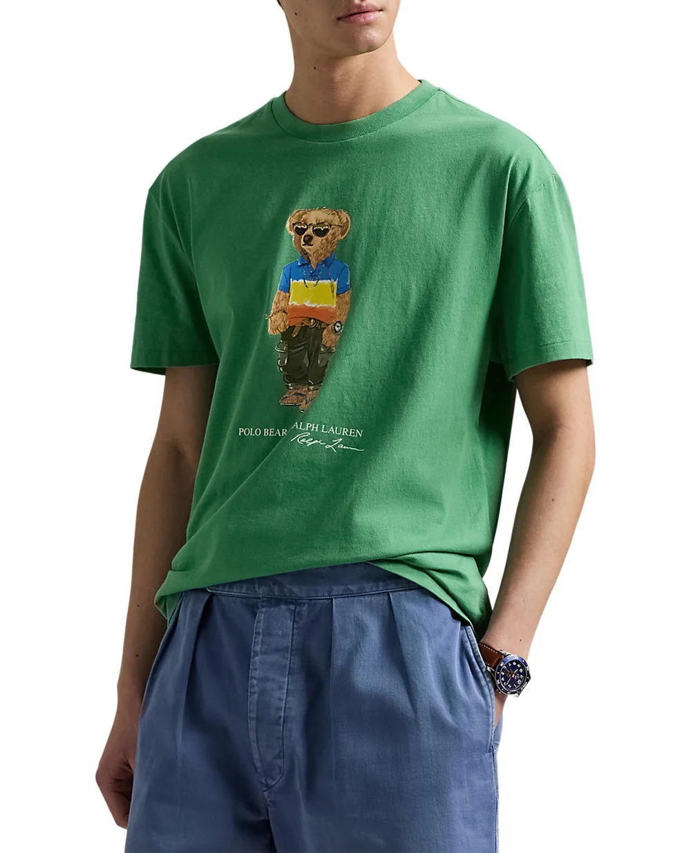 Футболка Polo Bear Polo Ralph Lauren 710973138001, зеленый цвет • Купить в интернет-магазине Kameron