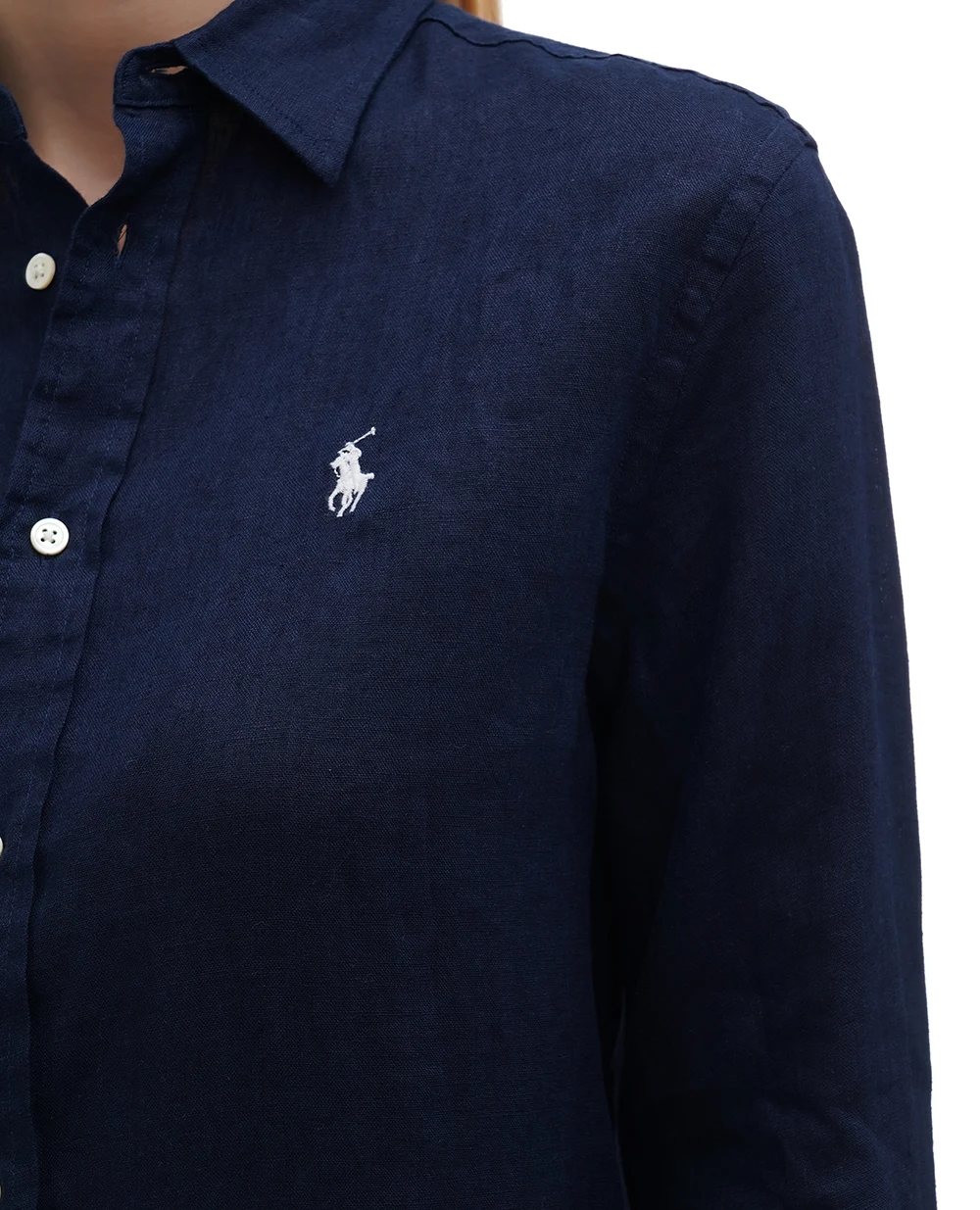 Льняная рубашка Polo Ralph Lauren 211970730002, темно-синий цвет • Купить в интернет-магазине Kameron