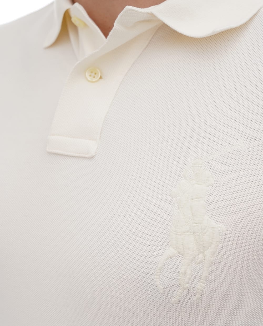 Поло Mesh Polo Ralph Lauren 710938137004, молочный цвет • Купить в интернет-магазине Kameron