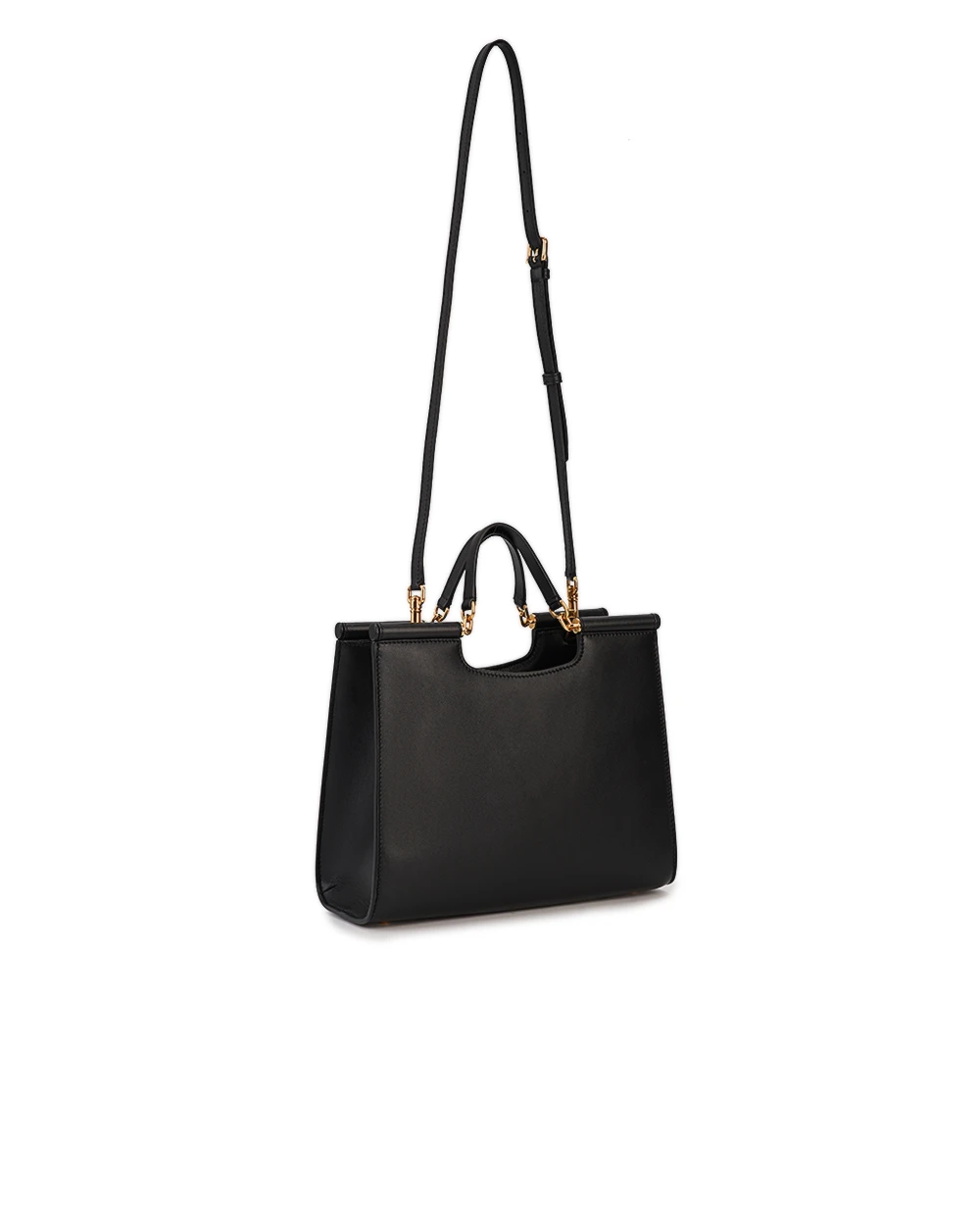 Кожаная сумка Sicily Small Dolce&Gabbana BB7728-B7321, черный цвет • Купить в интернет-магазине Kameron