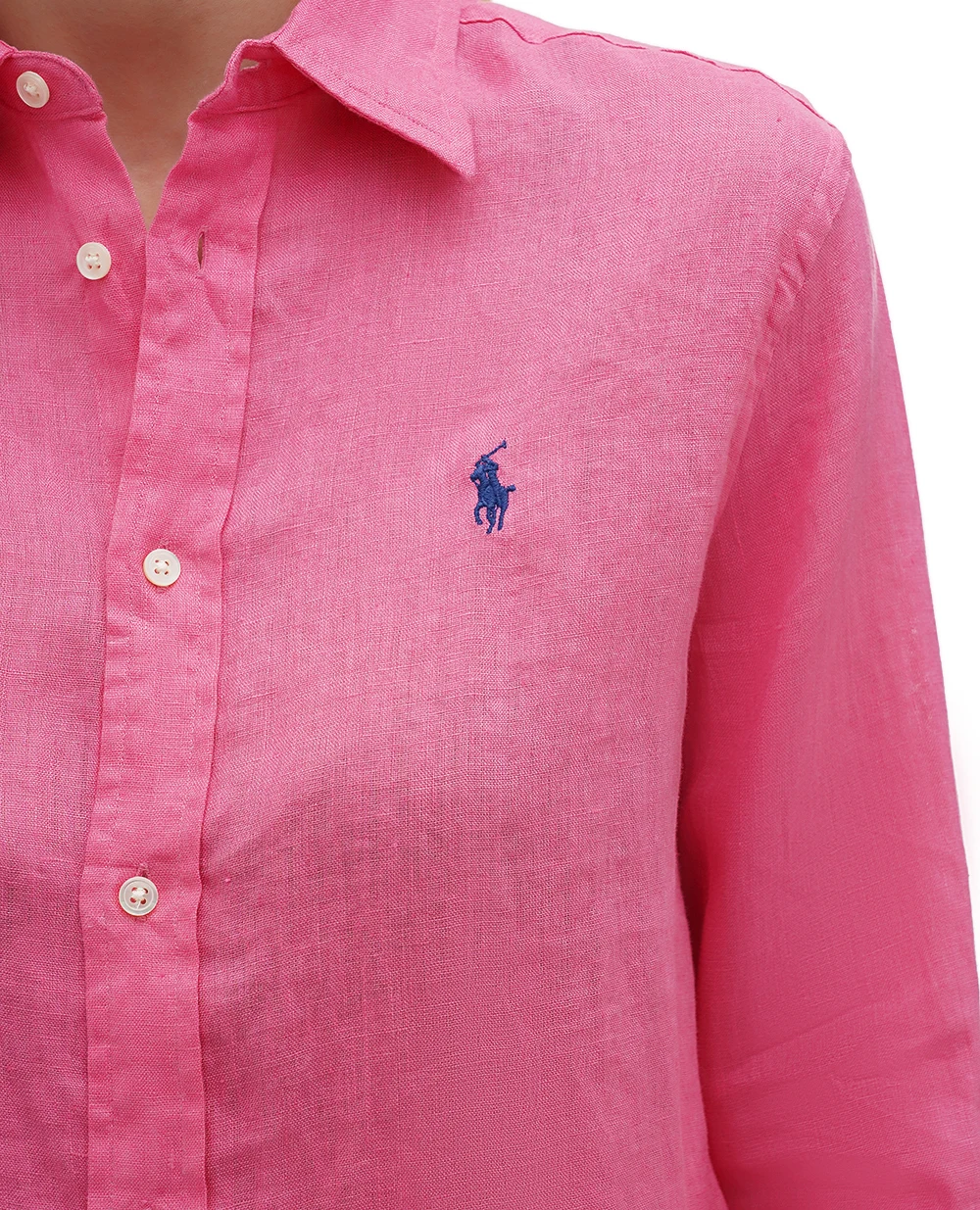 Льняная рубашка Polo Ralph Lauren 211970730007, розовый цвет • Купить в интернет-магазине Kameron