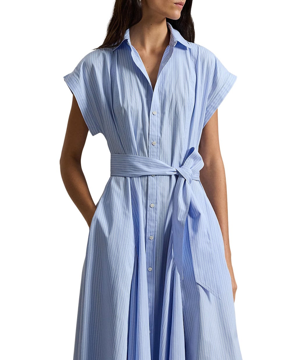 Сукня-сорочка в смужку Polo Ralph Lauren 211A96363001, блакитний колір • Купити в інтернет-магазині Kameron