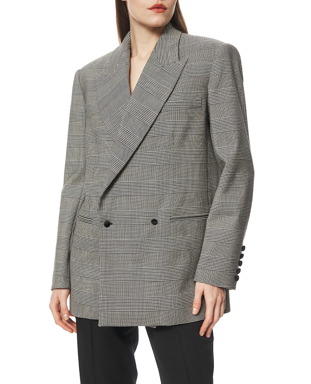 Жакет із жакарду Принц Уельський Balmain GF1SI660WD31, сірий колір • Купити в інтернет-магазині Kameron