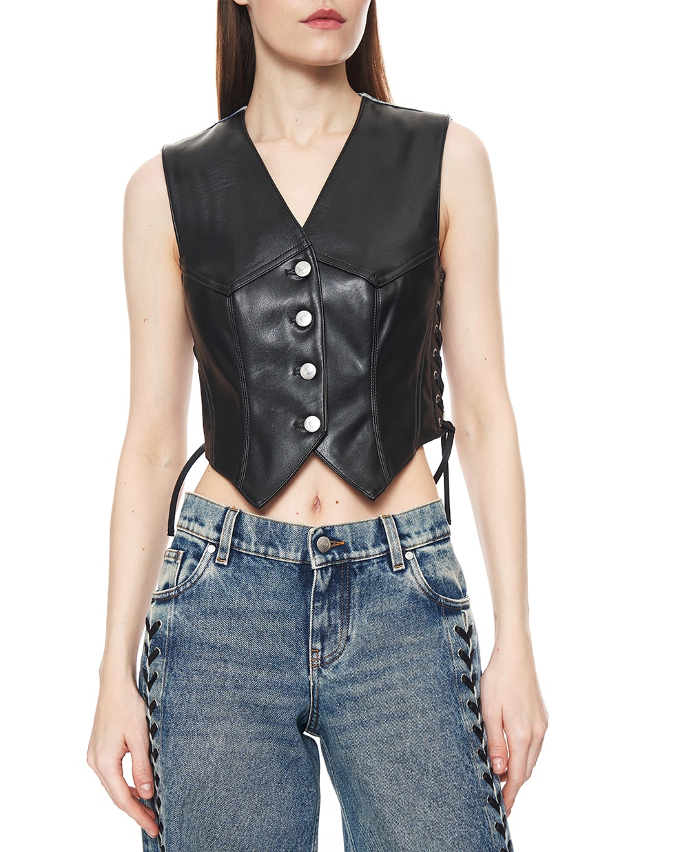 Жилет укороченный Stella McCartney 6D04553SQH48, черный цвет • Купить в интернет-магазине Kameron