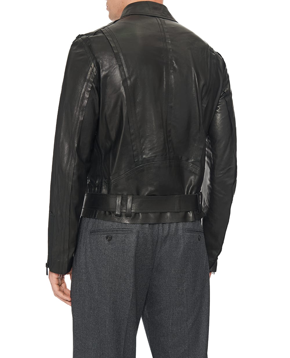 Шкіряна куртка Balmain FH1TD625LD63, чорний колір • Купити в інтернет-магазині Kameron