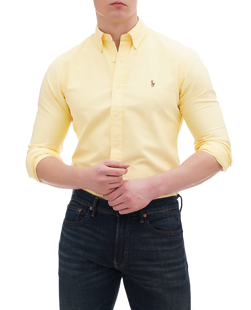 Рубашка Polo Ralph Lauren 710805562003, желтый цвет • Купить в интернет-магазине Kameron