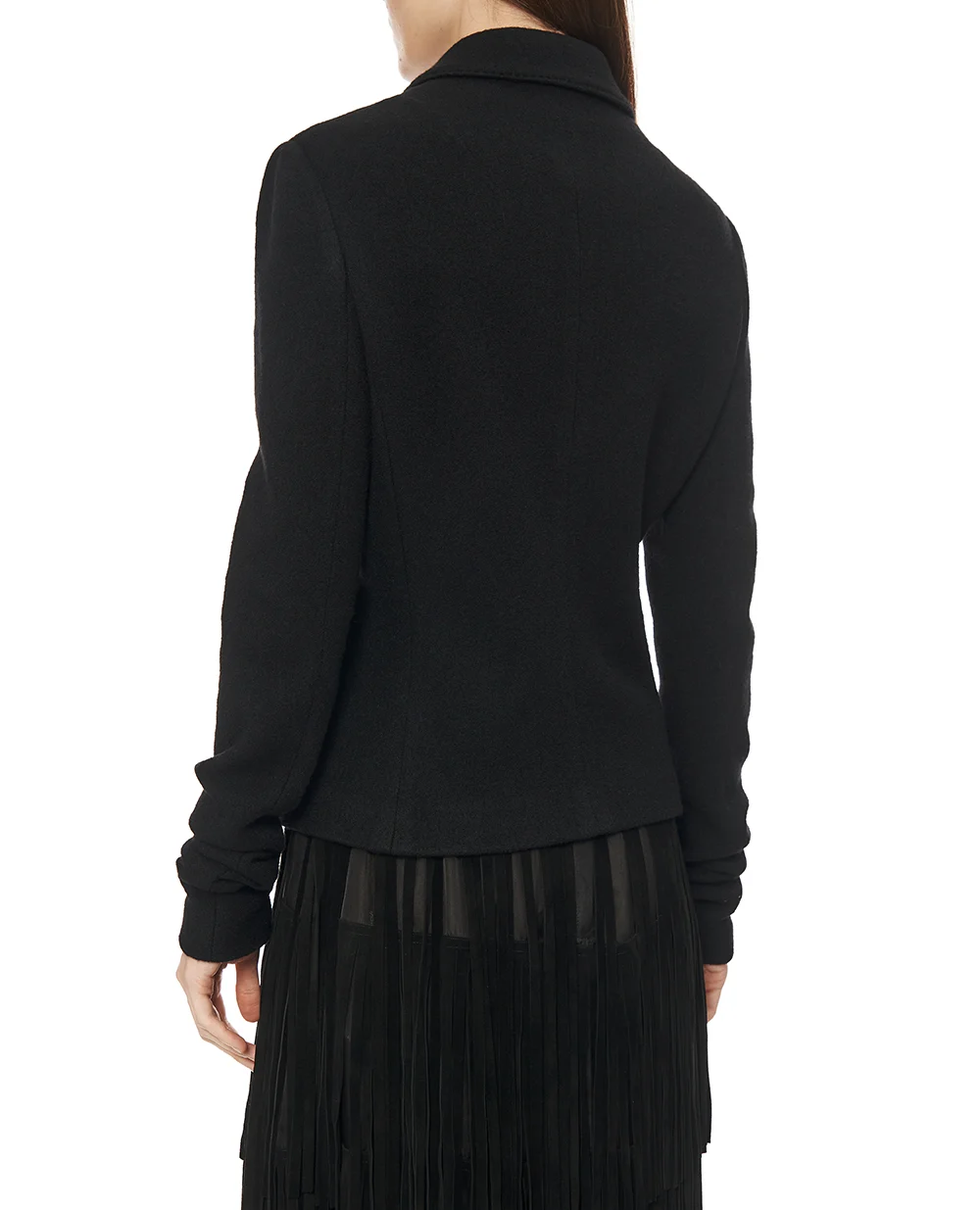 Жакет однобортний із вовни Dolce&Gabbana F27HFT-HU2BB, чорний колір • Купити в інтернет-магазині Kameron