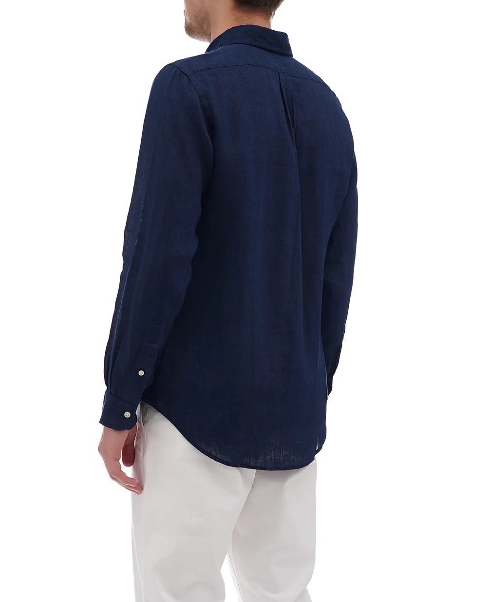 Льняная рубашка Polo Ralph Lauren 710966294006, темно-синий цвет • Купить в интернет-магазине Kameron