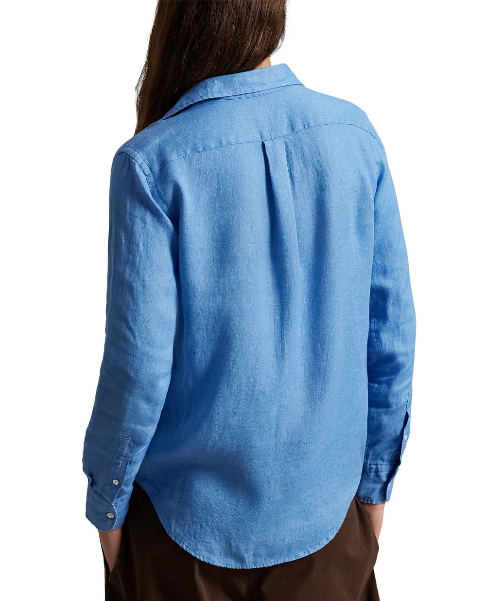 Льняная рубашка Polo Ralph Lauren 211970730510, голубой цвет • Купить в интернет-магазине Kameron