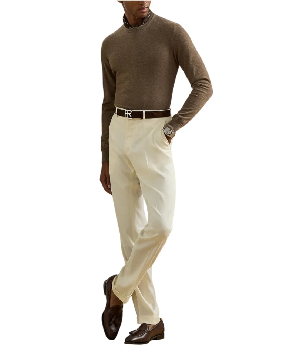 Свитер из кашемира Ralph Lauren Purple Label 790913755034, коричневый цвет • Купить в интернет-магазине Kameron