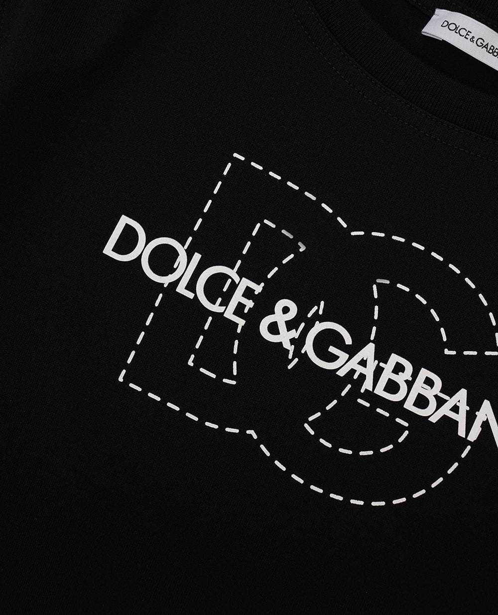 Детская футболка Dolce&Gabbana Kids L4JTHV-G7O6M-B, черный цвет • Купить в интернет-магазине Kameron