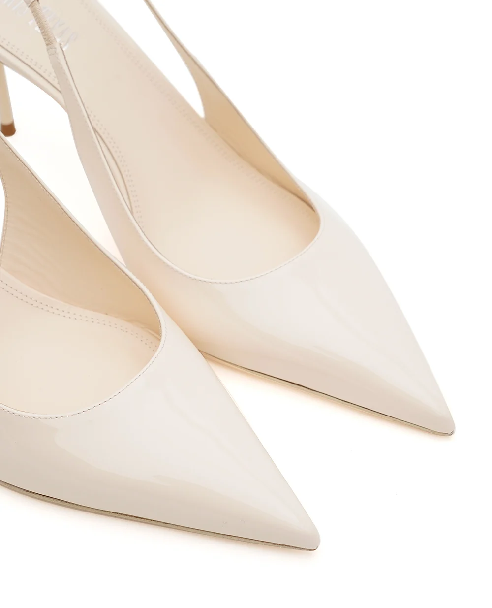 Туфли-слингбэки Lidia из лакированной кожи Paris Texas PX1635-XVN01, кремовый цвет • Купить в интернет-магазине Kameron