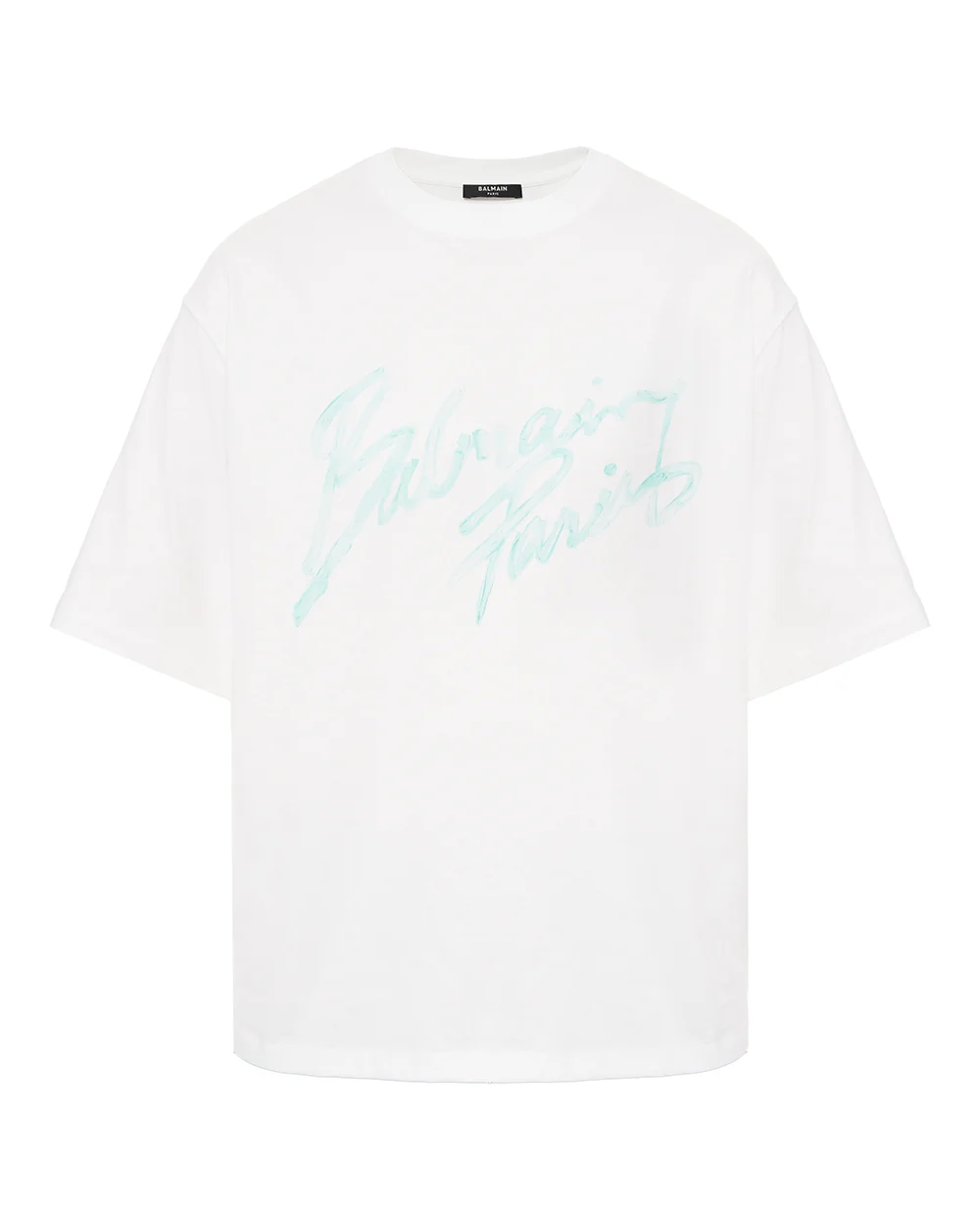 Вільна футболка з принтом Balmain Paris Brush Balmain GF1EG110BD41, білий колір • Купити в інтернет-магазині Kameron
