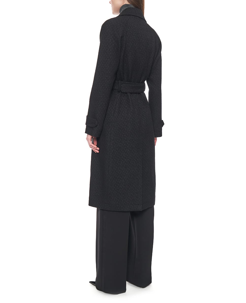 Тренч із твіда-вовни Dolce&Gabbana F0W3GT-HUMUA, чорний колір • Купити в інтернет-магазині Kameron