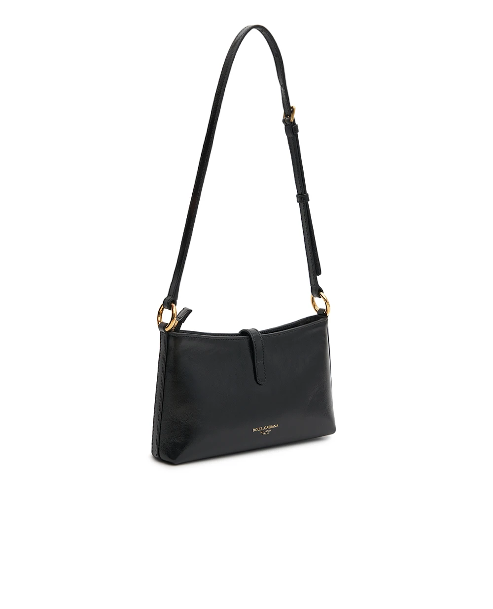 Сумка на плече Lock з телячої шкіри Dolce&Gabbana BB7891-AZ000, чорний колір • Купити в інтернет-магазині Kameron