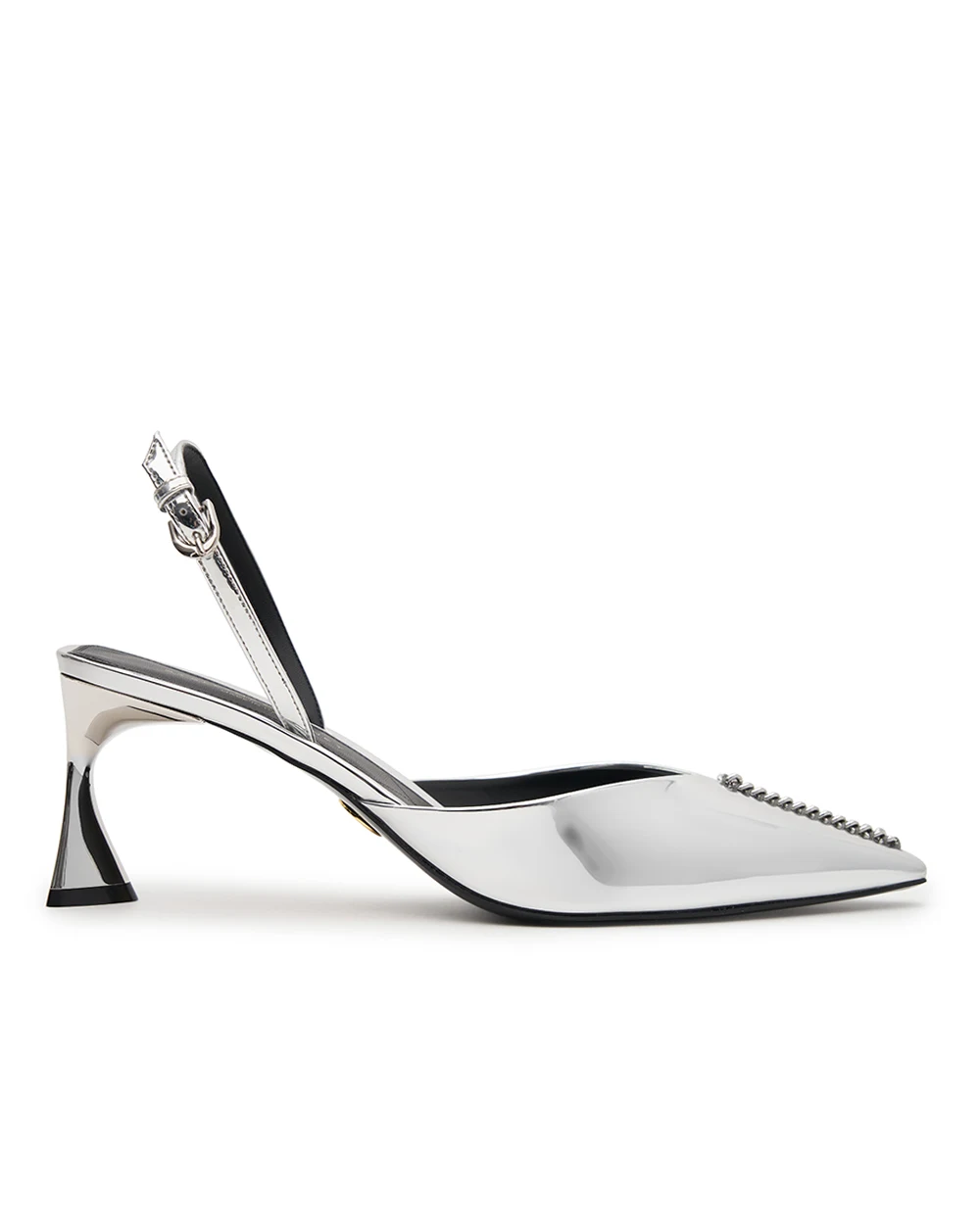 Туфлі-слінгбеки Elsa лаковані Stella McCartney 810604E00269, срібний колір • Купити в інтернет-магазині Kameron