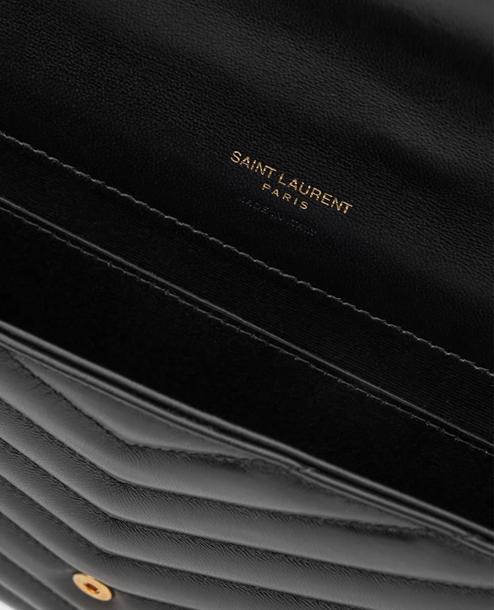 Кожаный клатч Cassandre Saint Laurent 759533-AAA44, черный цвет • Купить в интернет-магазине Kameron
