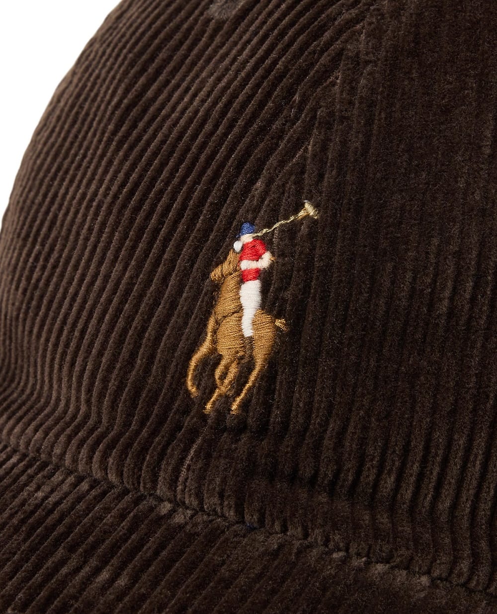 Бейсболка вельветова Polo Ralph Lauren 710880778012, коричневий колір • Купити в інтернет-магазині Kameron