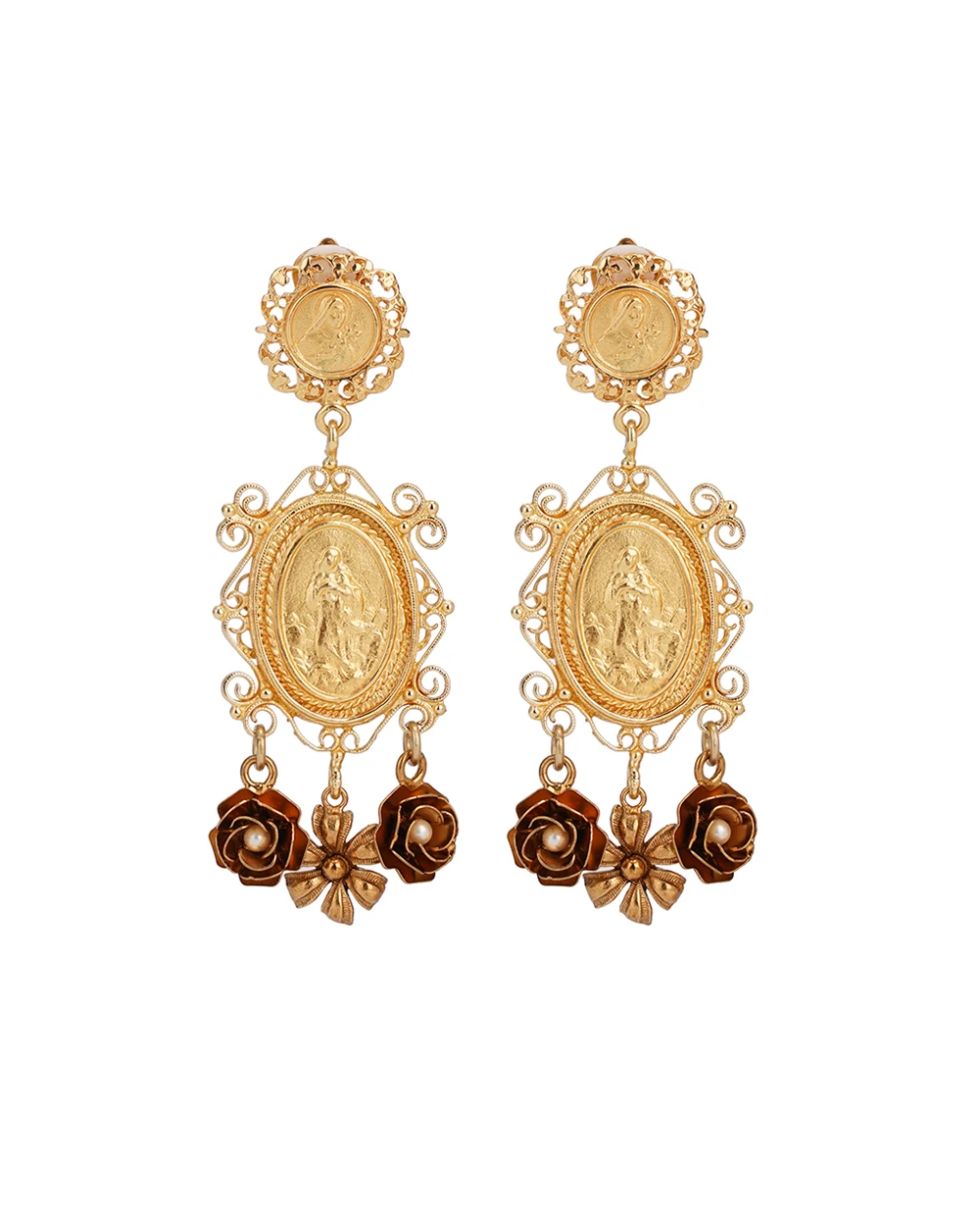 Кліпси Dolce&Gabbana WEG6M1-W0001, золотий колір • Купити в інтернет-магазині Kameron