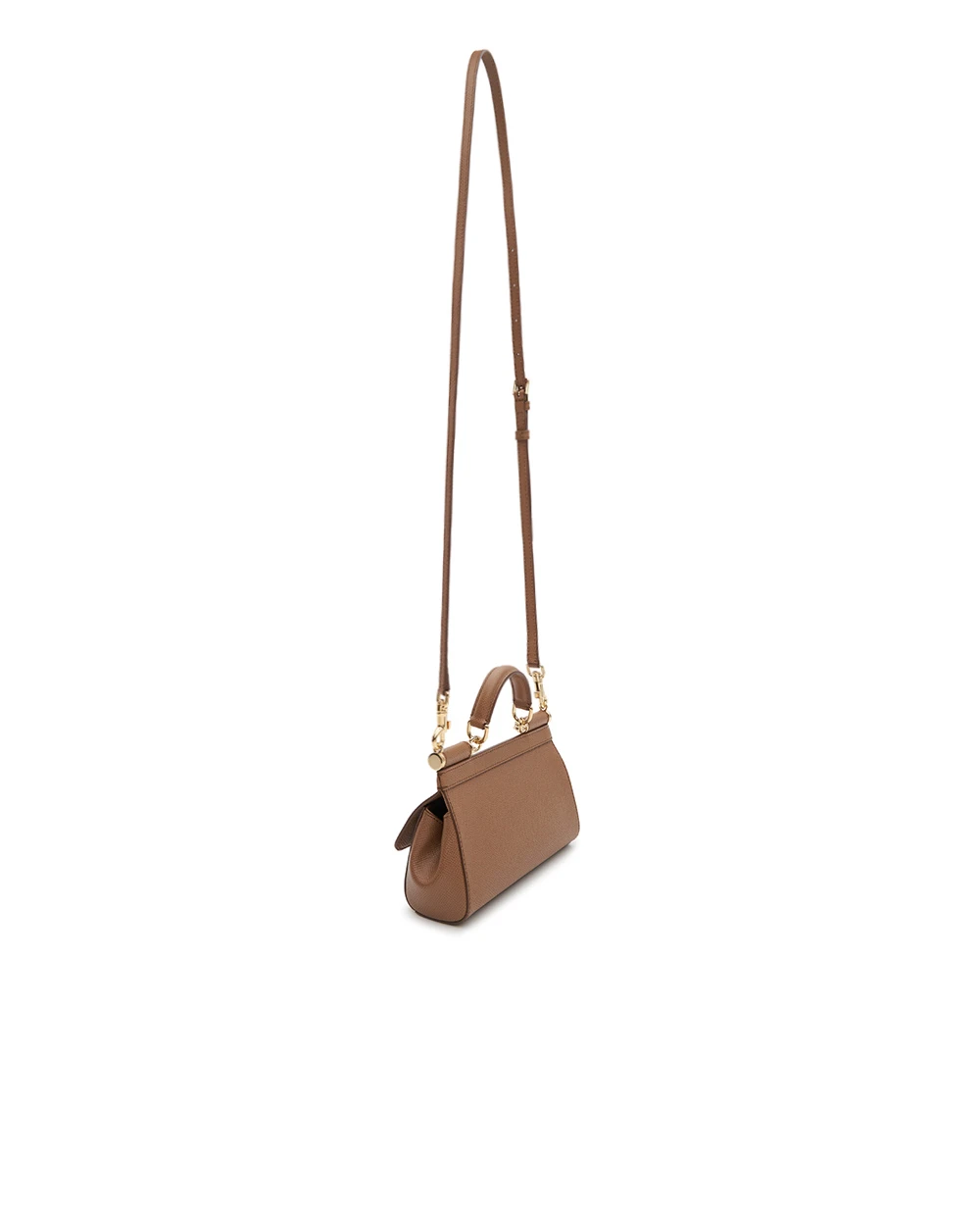 Кожаная сумка Sicily Small Dolce&Gabbana BB7116-B1001, коричневый цвет • Купить в интернет-магазине Kameron