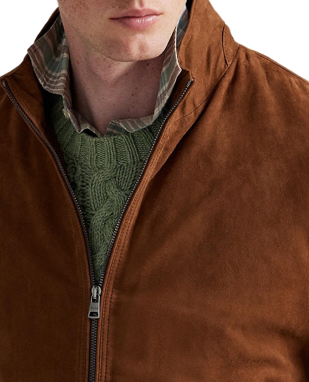 Замшева куртка Polo Ralph Lauren 710970579001, коричневий колір • Купити в інтернет-магазині Kameron