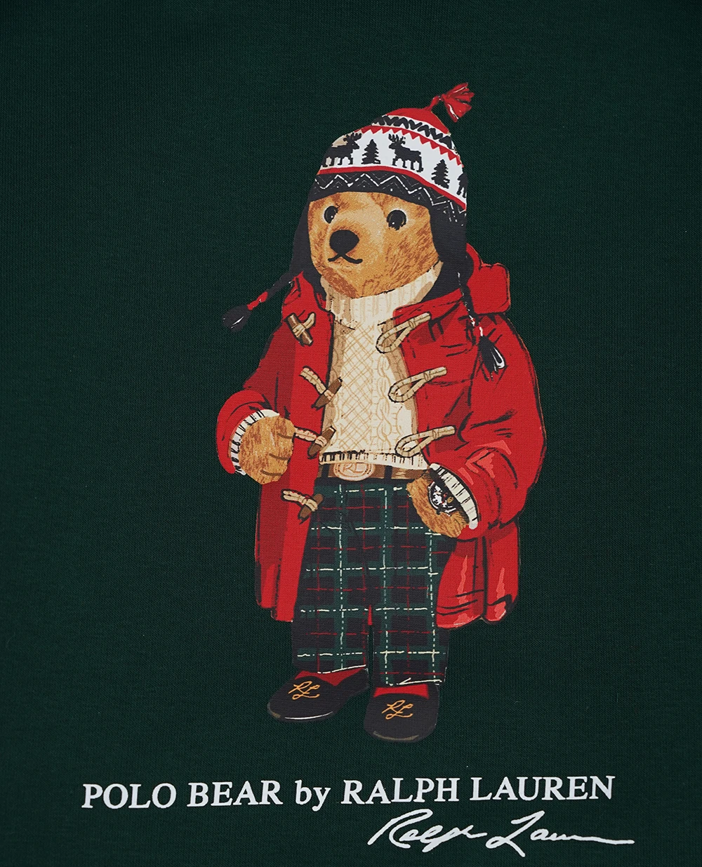 Детское худи Polo Bear Polo Ralph Lauren Kids 322960440003, зеленый цвет • Купить в интернет-магазине Kameron