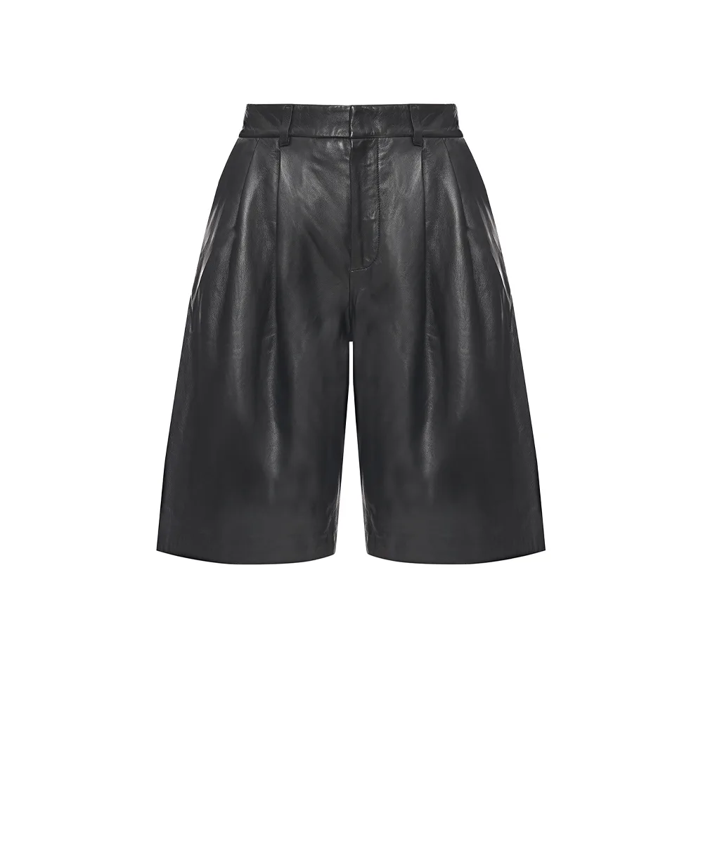 Бермуды из овечьей кожи Yves Salomon 26EYP211XXAPXX, черный цвет • Купить в интернет-магазине Kameron