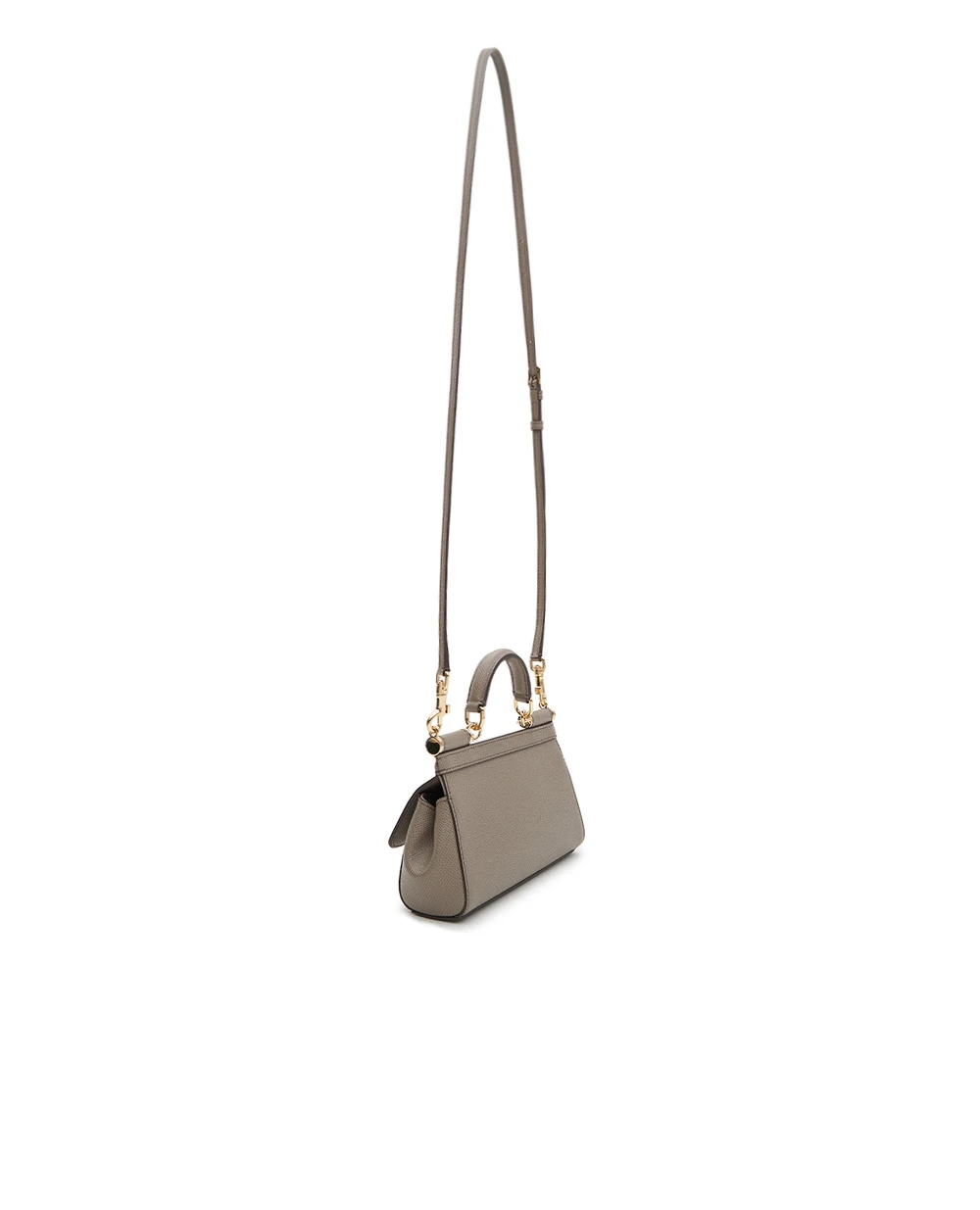 Кожаная сумка Sicily Small Dolce&Gabbana BB7116-B1001, серый цвет • Купить в интернет-магазине Kameron