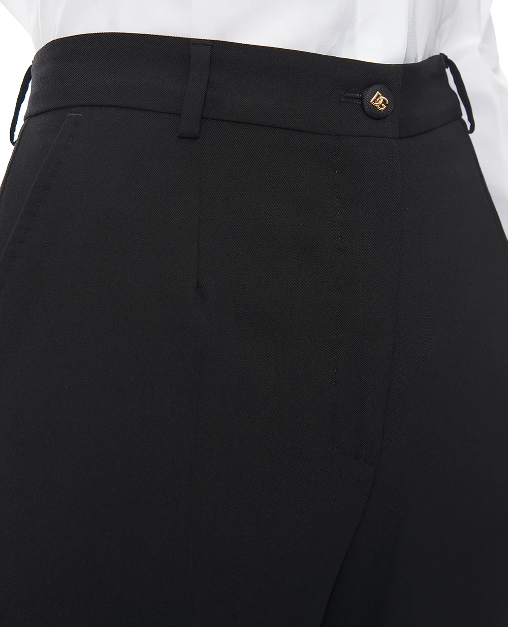 Штани з вовни Dolce&Gabbana FTAM2T-GDDPS, чорний колір • Купити в інтернет-магазині Kameron