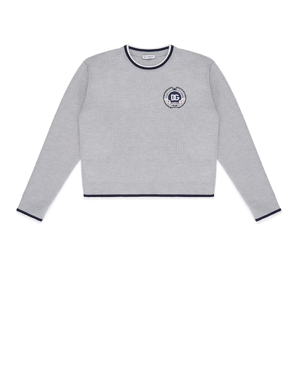 Дитячий светр із вовни Dolce&Gabbana Kids L5KWK5-JDVB7-B, сірий колір • Купити в інтернет-магазині Kameron