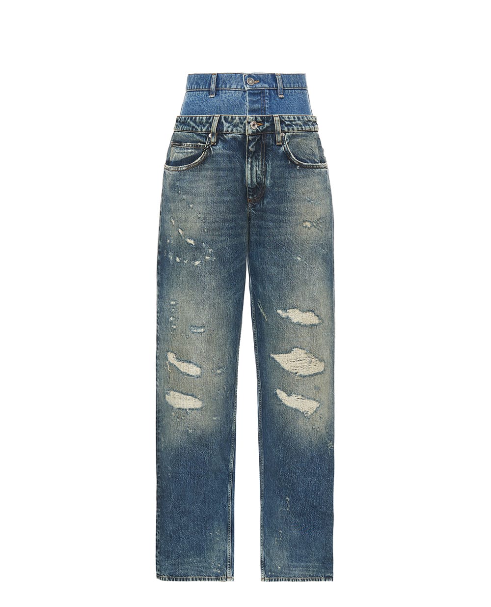 Джинсы с двойной талией Dolce&Gabbana FTDGSD-G8OH5, синий цвет • Купить в интернет-магазине Kameron