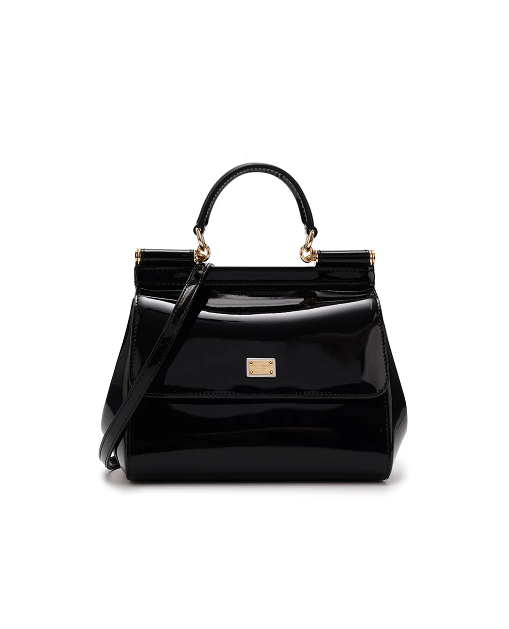 Шкіряна сумка Sicily Medium Dolce&Gabbana BB6003-A1037, чорний колір • Купити в інтернет-магазині Kameron