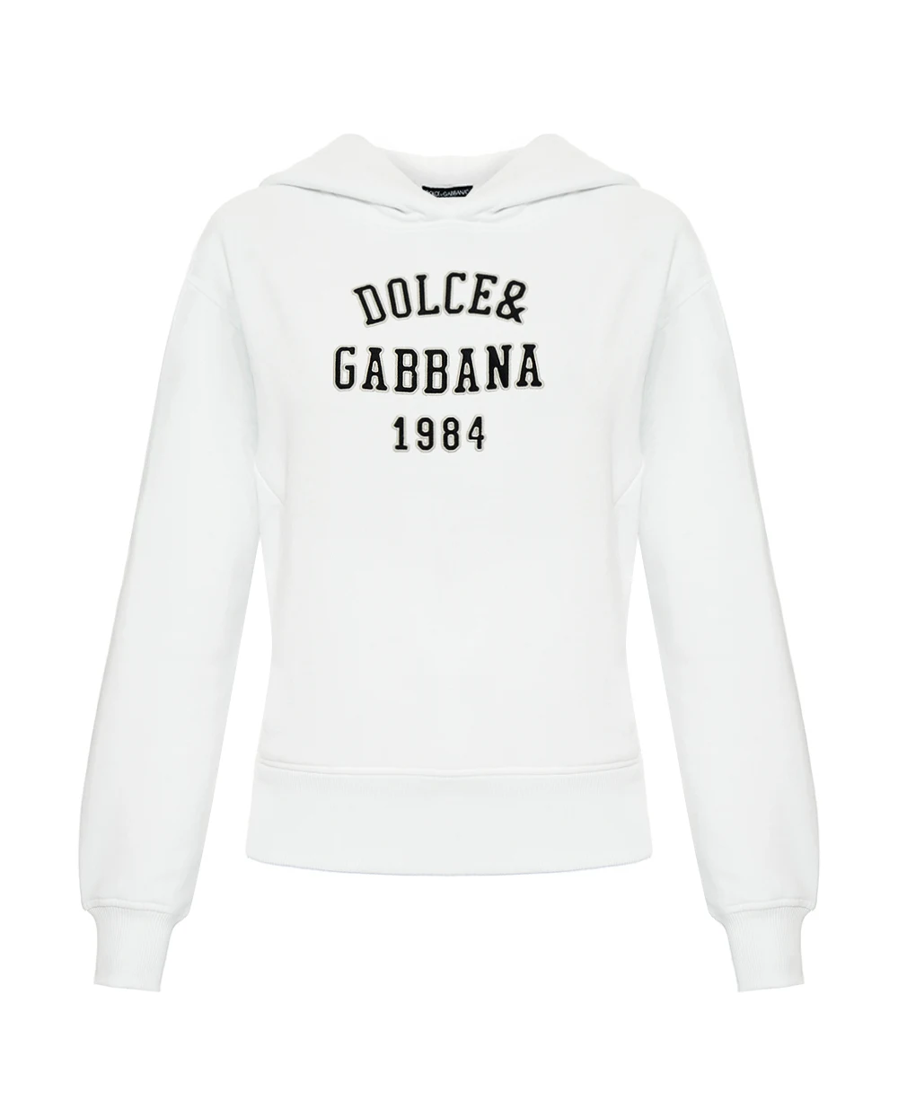 Худі з вишивкою Dolce&Gabbana F9S48Z-GDDBA, білий колір • Купити в інтернет-магазині Kameron