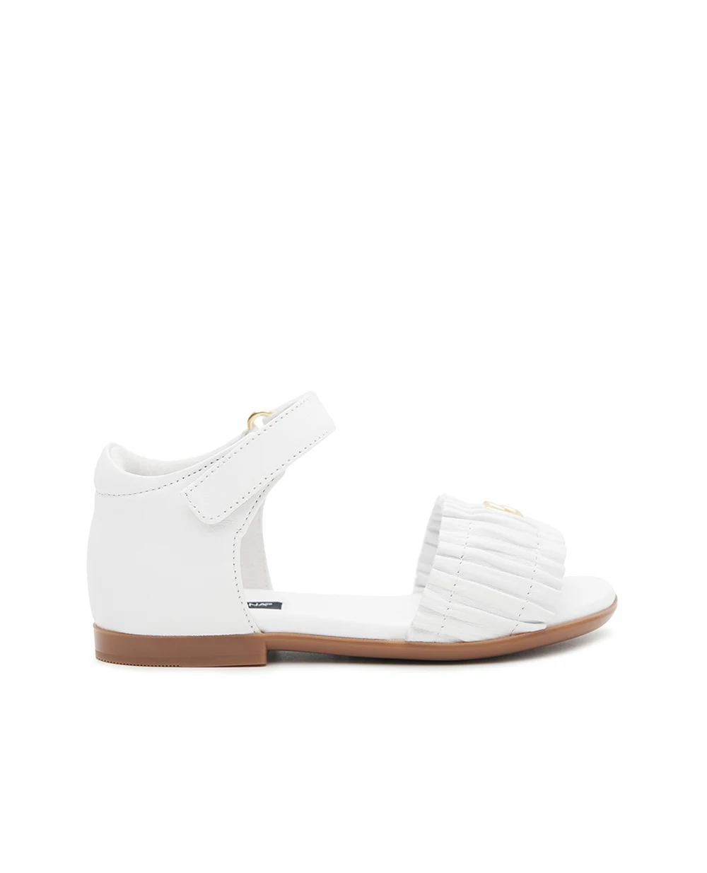Детские босоножки из кожи ягненка Dolce&Gabbana Kids D20113-A1850, белый цвет • Купить в интернет-магазине Kameron