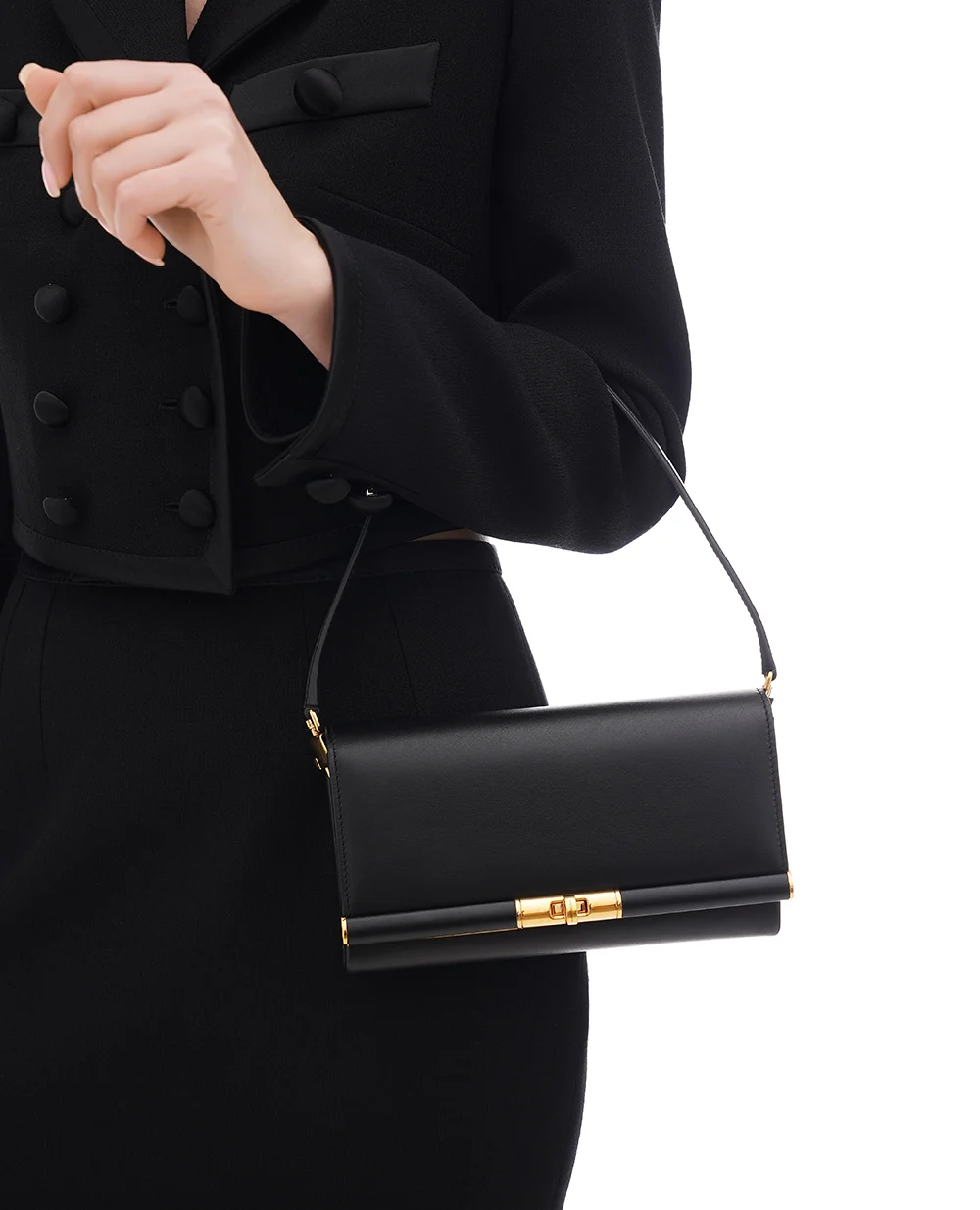 Шкіряна сумка Marlene Dolce&Gabbana BB7756-A3G19, чорний колір • Купити в інтернет-магазині Kameron