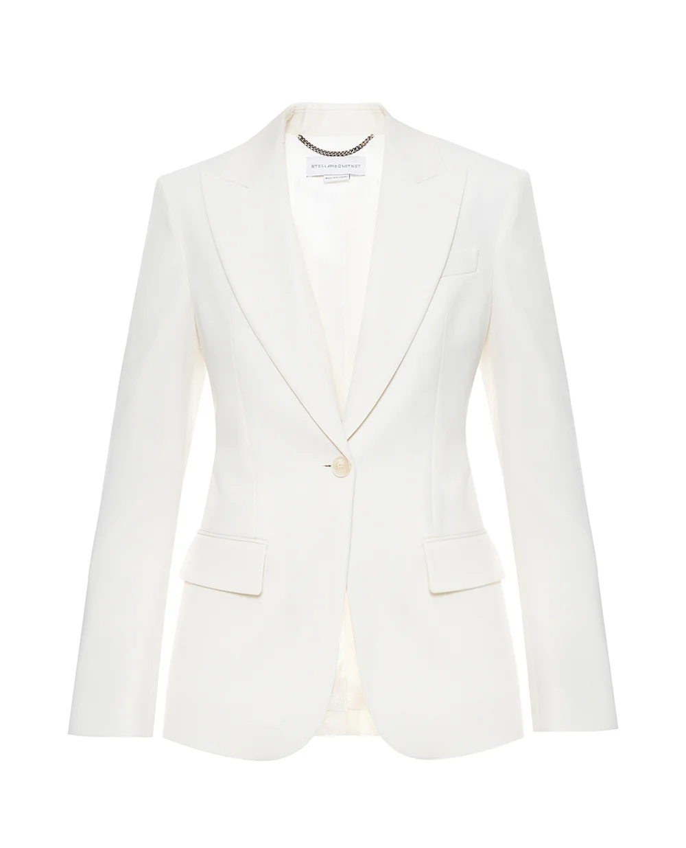 Блейзер однобортний із вовни Stella McCartney 6501373HU707, бежевий колір • Купити в інтернет-магазині Kameron