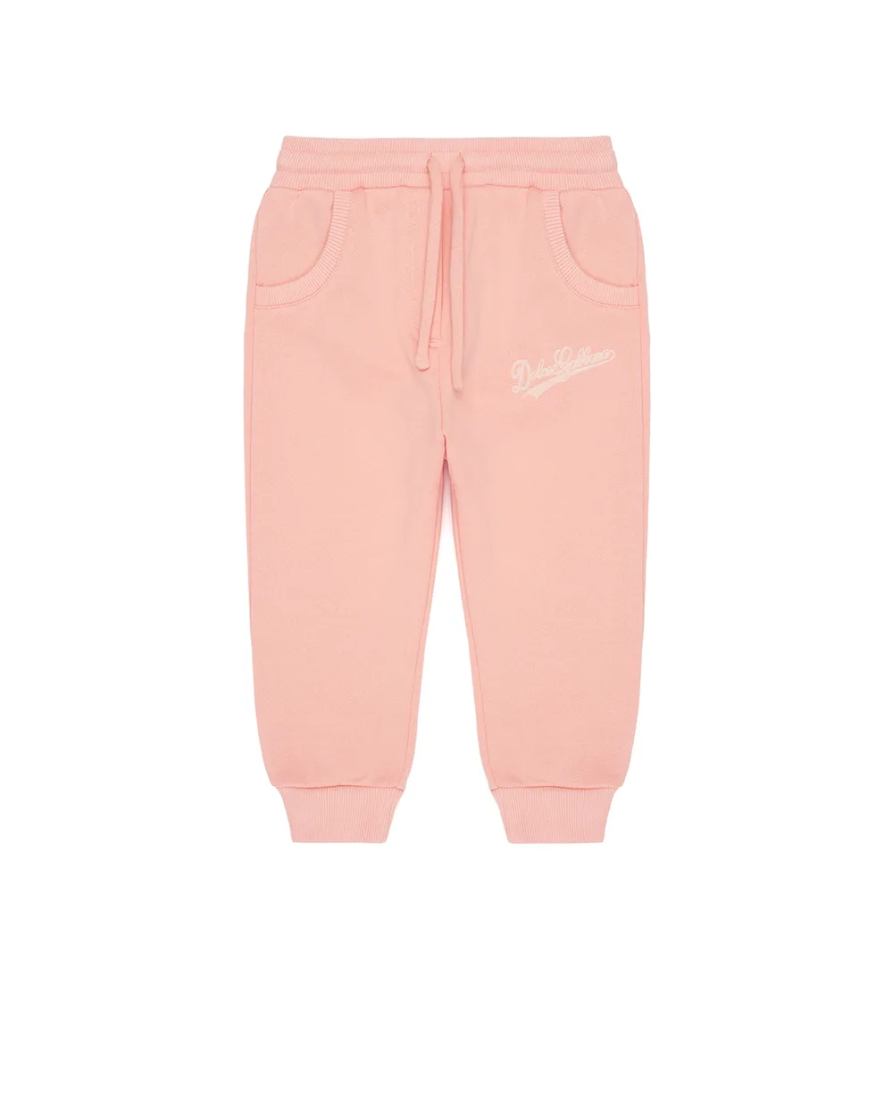 Детские спортивные брюки (костюм) Dolce&Gabbana Kids L2JPH5-G7PQR, розовый цвет • Купить в интернет-магазине Kameron