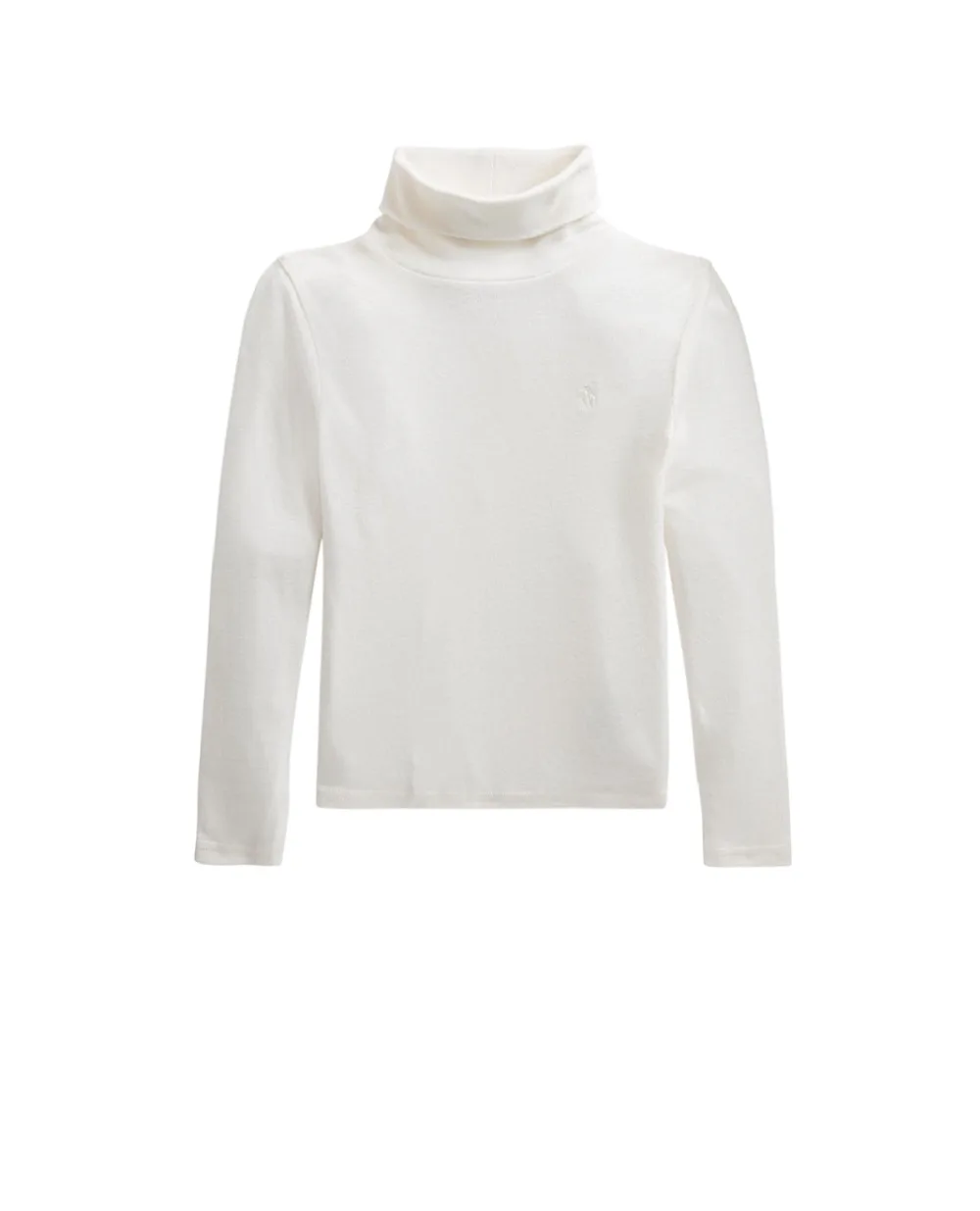 Дитяча водолазка з бавовни та модалу в рубчик Polo Ralph Lauren Kids 312850670001, білий колір • Купити в інтернет-магазині Kameron